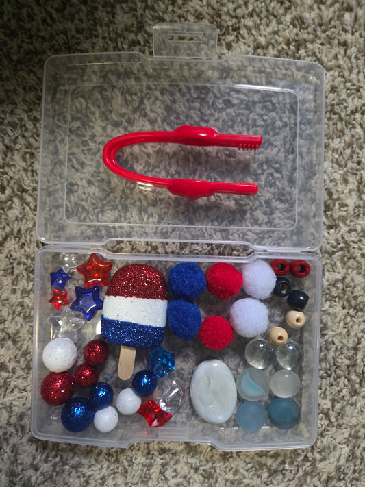Patriotic Sensory Bin